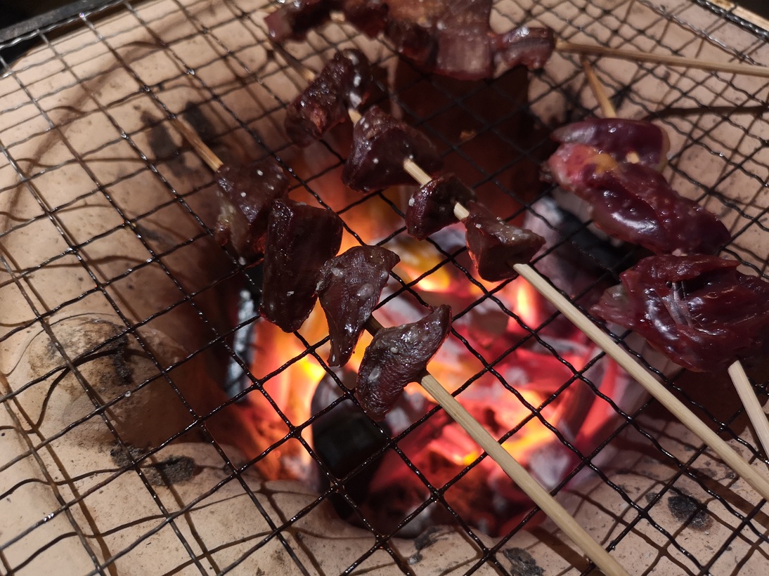 鴨の炭火焼（焼肉）