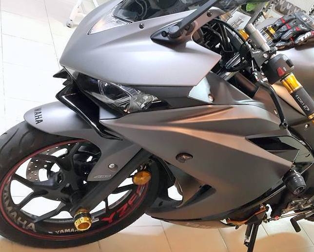 G.selections /フロント下部用 エアロ 空力 ウィングレット ノーマルカラー V.1 / ヤマハ YZF-R3 YZF-R25  2015-2018 / 5色 / | Global Motor Online Motorcycle オンラインショップ