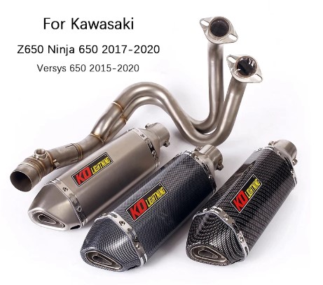 KO Lightning / 370 mm スリップオンマフラー / Kawasaki Z650 Ninja650 Versys カワサキ ニンジャ  ヴェルシス 650 2017-2020 | Global Motor Online Motorcycle オンラインショップ