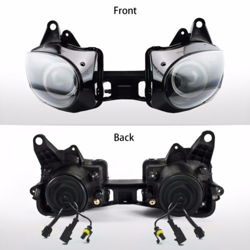 Demoneyes デーモンアイ HID プロジェクター LED ヘッドライトユニット レッド カワサキ Ninja ZX-6R ZX6R 2007  2008 | Global Motor Online Motorcycle オンラインショップ