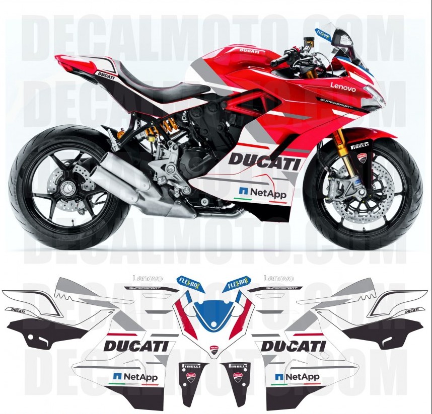 グラフィック デカール ステッカー 車体用 / ドゥカティ Ducati 350SS 350 スーパースポーツ SUPERSPORT DESMODUE NUDA レストア
