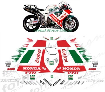 グラフィックデカール / ホンダ VTR 1000 SP1 / CASTROL SUZUKA 8 ORE EDWARDS ROSSI ロッシ 鈴鹿  8耐 | Global Motor Online Motorcycle オンラインショップ