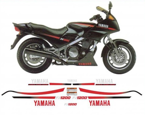 グラフィック デカール ステッカー 車体用 / ヤマハ FJ1200 / 1986 ブラック | Global Motor Online  Motorcycle オンラインショップ