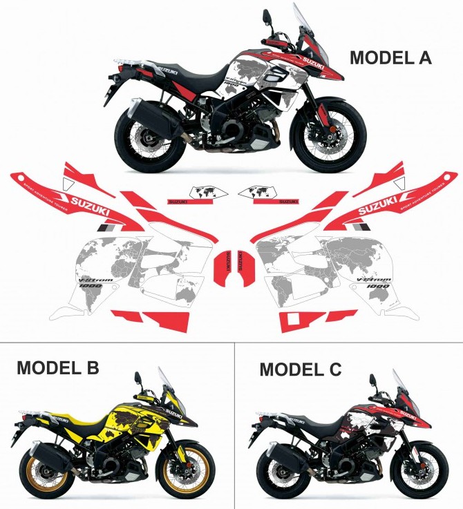 グラフィック デカール ステッカー 車体用 / スズキ V-STROM XT Vストローム 1000 XT 2017-2019 / WORLD ワールド  | Global Motor Online Motorcycle オンラインショップ