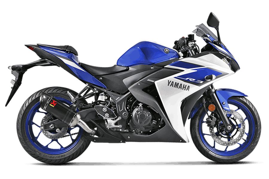 アクラポビッチ スリップオン カーボンマフラー YZF-R25 14- YZF-R3 15