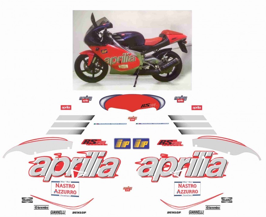 グラフィック デカール 車体用 / アプリリア RS125 / レプリカ ヴァレンティーノ・ロッシ MotoGp WGP 1999 REPLICA  VALENTINO ROSSI | Global Motor Online Motorcycle オンラインショップ