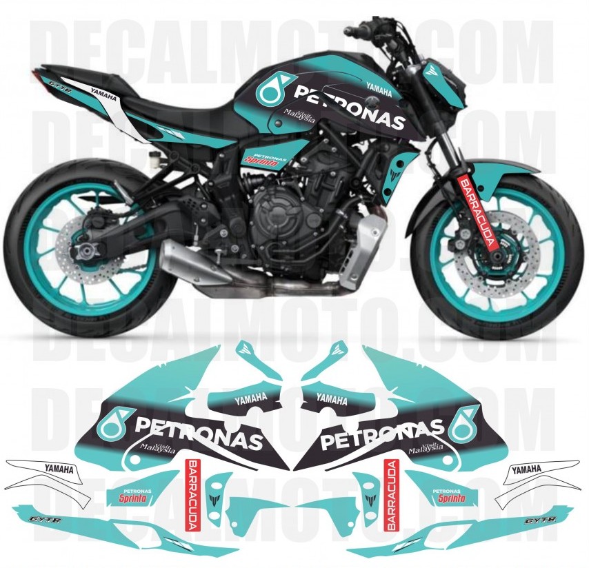 グラフィック デカール ステッカー 車体用 / ヤマハ MT-07 MT07 2021- / PETRONAS MotoGP ペトロナス |  Global Motor Online Motorcycle オンラインショップ