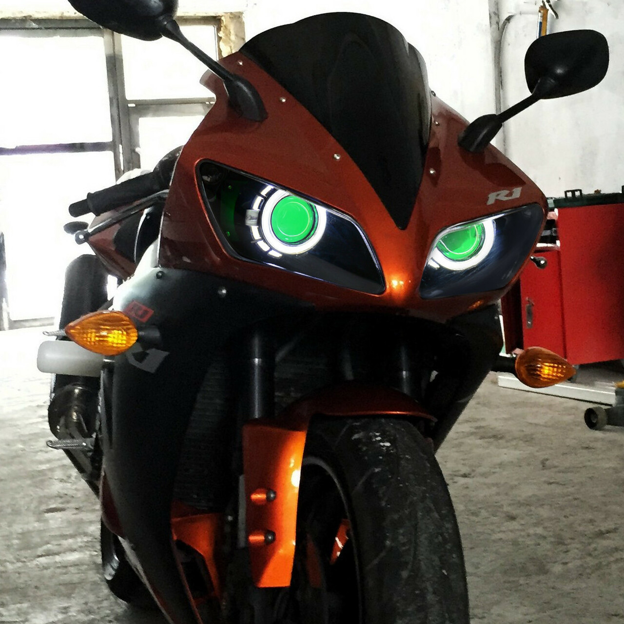 Demoneyes デーモンアイ HID プロジェクター LED ヘッドライトユニット / ヤマハ YZF-R1 2002-2003 | Global  Motor Online Motorcycle オンラインショップ