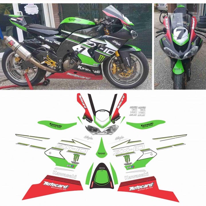 グラフィック デカール ステッカー 車体用 / カワサキ ZX-10R 2004 