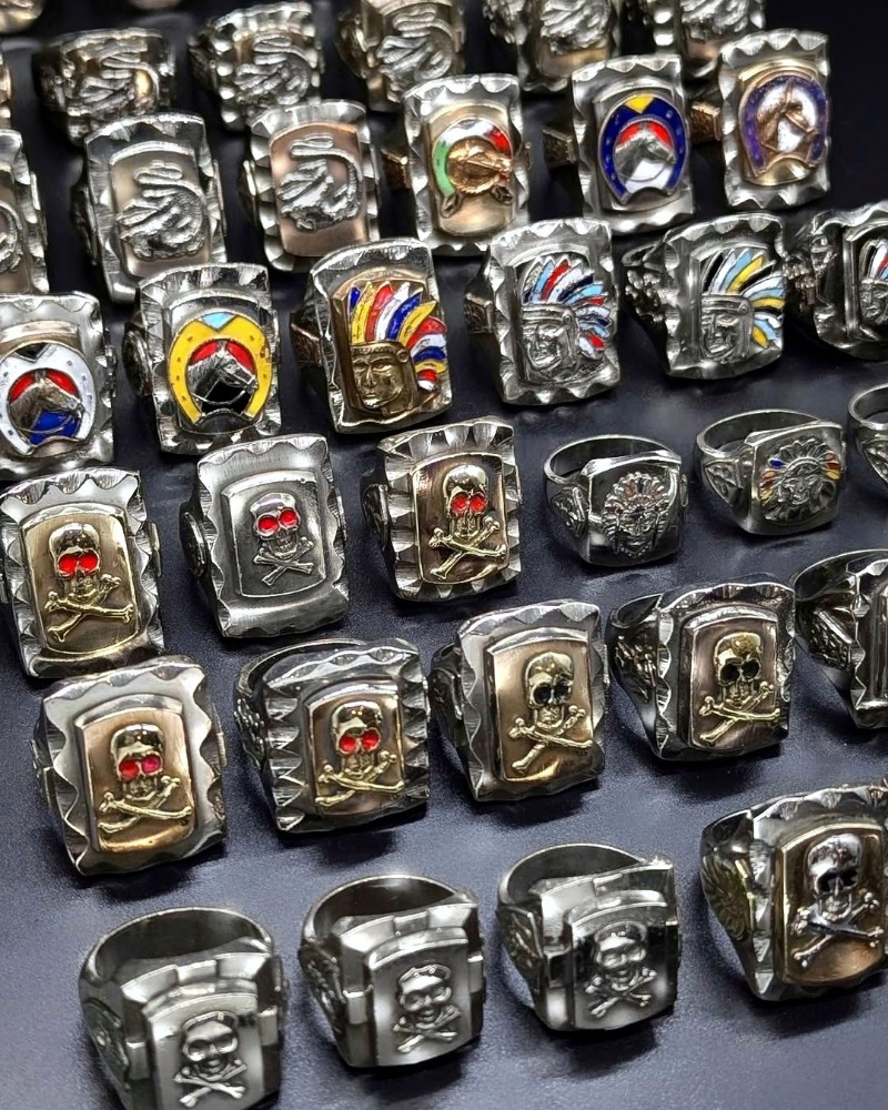 Vintage Mexican Biker Ring “Lucky Demon Dragon” | 8UP