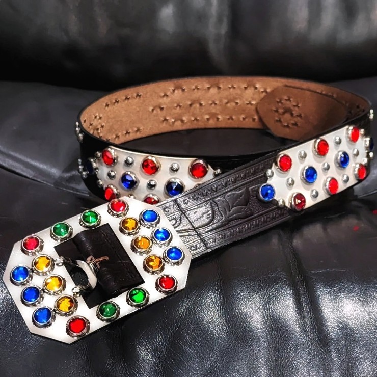 Dapper's 1940's Style Studs Belt Made by ACE WESTERN BELTS “RODEO 