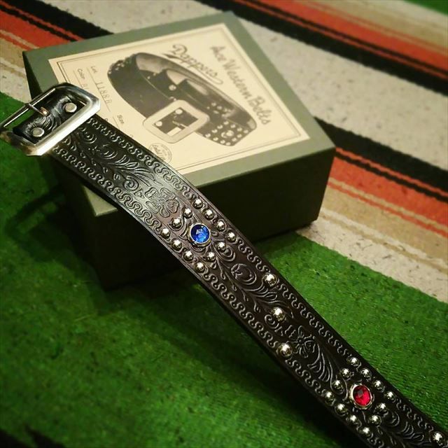 Dapper's “10th Anniversary Studs Belt Made by Ace Western