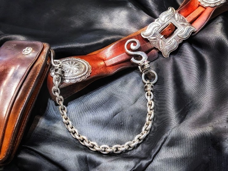 S Keeper 2 Skull Wallet Chain with Garnet eye Custom | 8UP