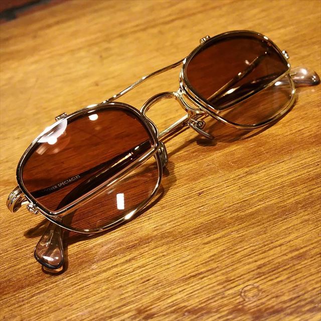 groover メガネ　Lot 492 ゴールド跳ね上げ　クリップ　グルーバー LOT.492 - GROOVER SPECTACLES