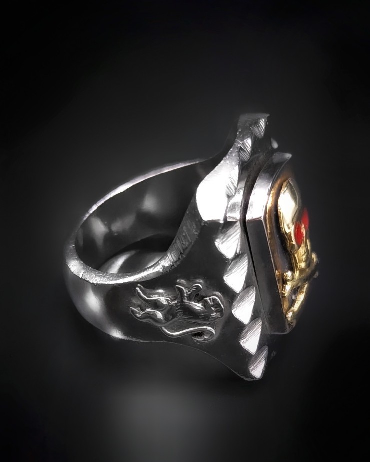 コレクション #34 vintage 40s' skull Mexican ring 1940s MEXICAN BIKER RING , SKULL No22, Size 19号 | すべての