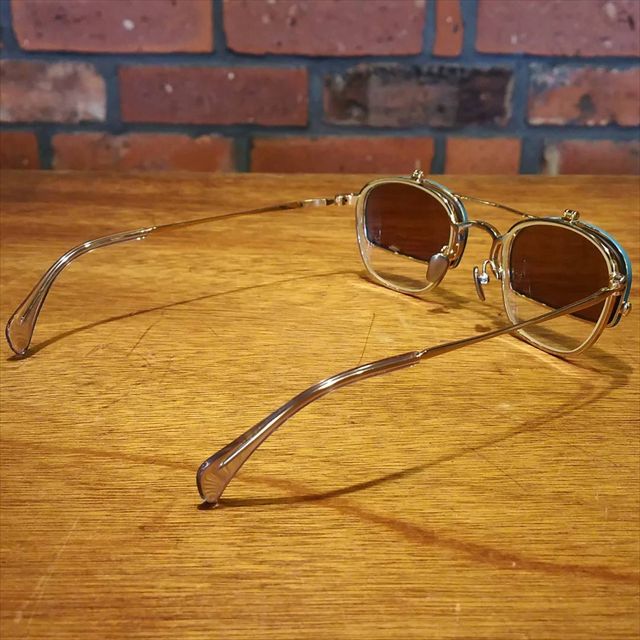groover メガネ　Lot 492 ゴールド跳ね上げ　クリップ　グルーバー LOT.492 - GROOVER SPECTACLES