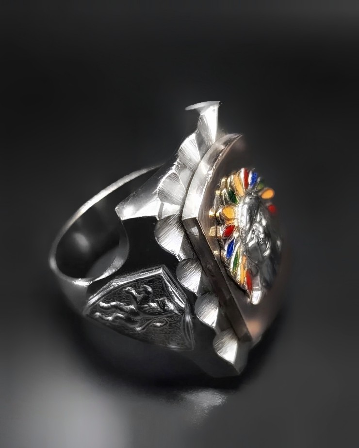 Vintage Mexican Biker Ring “Indian Head” | 8UP