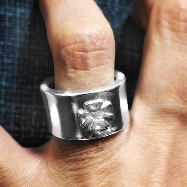 Silver925 Iron Cross Ring | 8UP