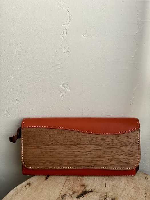 varco/real wood 木×革のロングウォレット | クトウテンwebshop