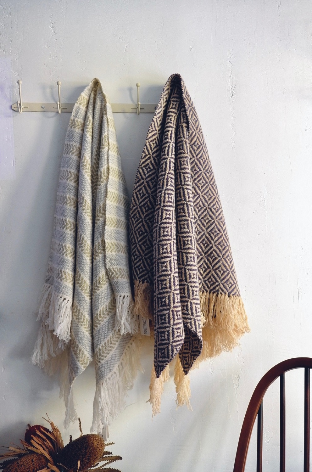 ラスト1点＊trois temps 手織りのウールブランケット | クトウテンwebshop