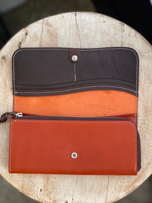 varco/real wood 木×革のロングウォレット | クトウテンwebshop