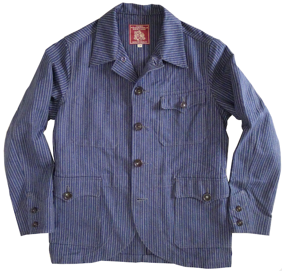 AJ-076 ORIGINAL COTTON STRIPE FRENCH WORK STYLE JACKET