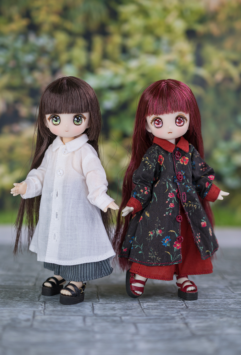 オビツ11サイズ お洋服3点セット♪ BWロングシャツ ニットトップス