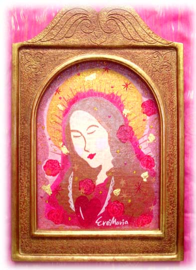 揺るぎない真実の愛、情熱の愛のマリア＊(イコン額入り原画)（SOLD OUT