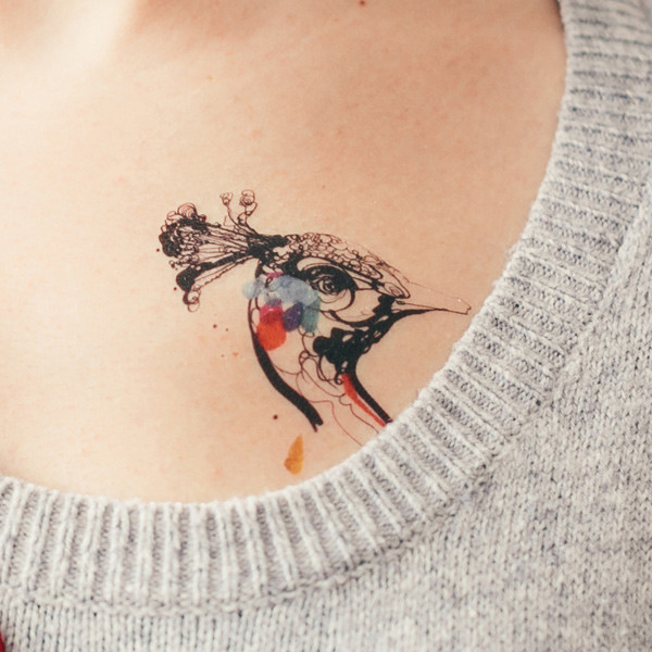 POPなタトゥーシール☆ TATTLY タトリー PEACOCK ピーコック | ATELIER