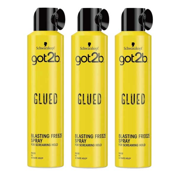 got2b  ヘアスプレー　グリット オブ スティール　300ml 2本セット Schwarzkopf Got2b Glued Blasting Freeze - ハイパーホールド付きヘア