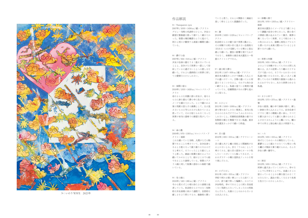 大槻香奈 「茜」 セーラー服の人物画 アクリル・ガッシュ 何気ない