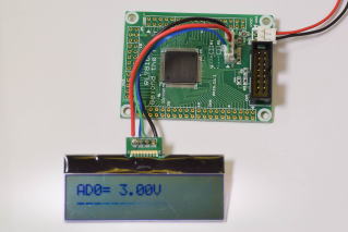 液晶表示器AQM1602XAと接続