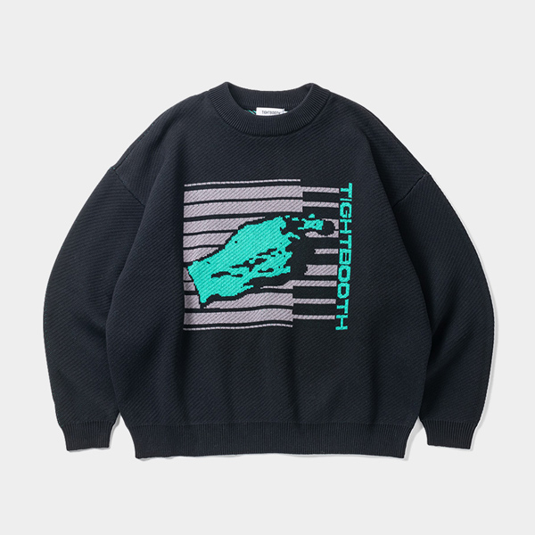 KEYBOARD KNIT SWEATER / TIGHTBOOTH × KILLER BONG | BLACK SMOKER