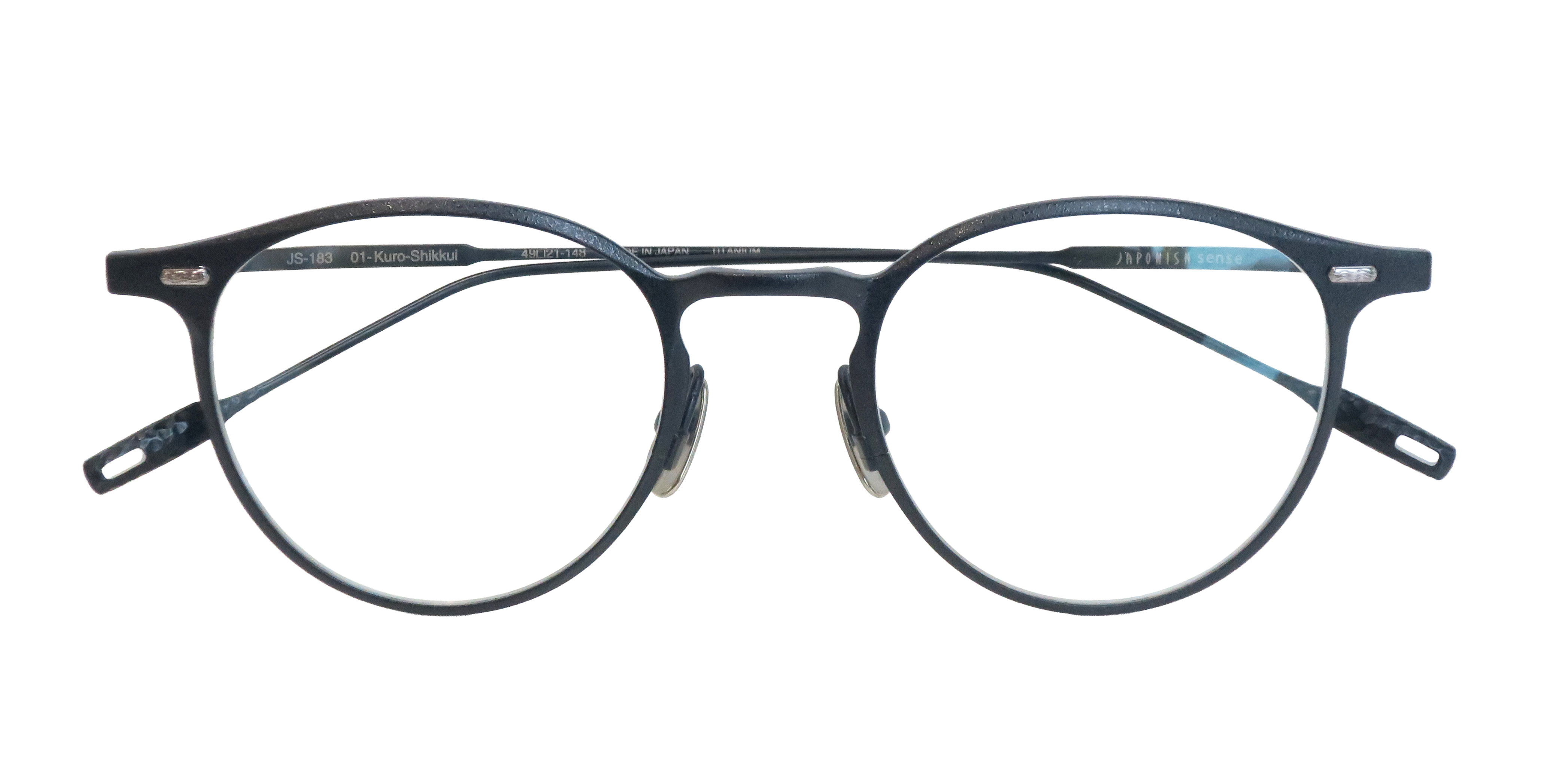 JAPONISM sence JS-183 Col.01 Kuro-Shikkui 黒-漆喰 ｜ メガネパーク