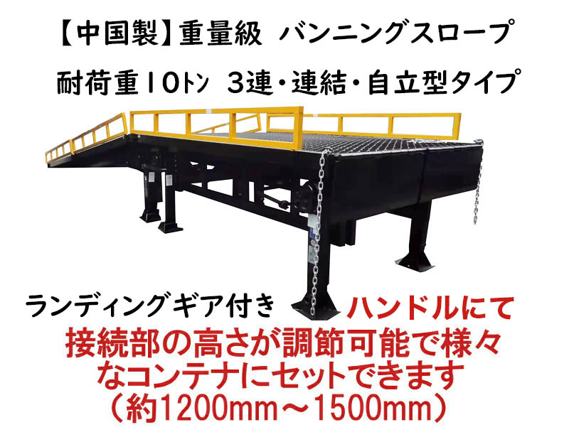 バンニングスロープ 10ﾄﾝ 3連・連結・自立型ﾀｲﾌﾟ（中国製) | メッシュパレット販売・買取専門店 【ボックス工業株式会社】