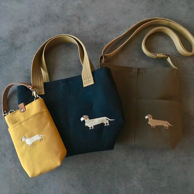 イタグレ犬刺繍トートバッグ【R-11】6,000円（税別） | バドバド