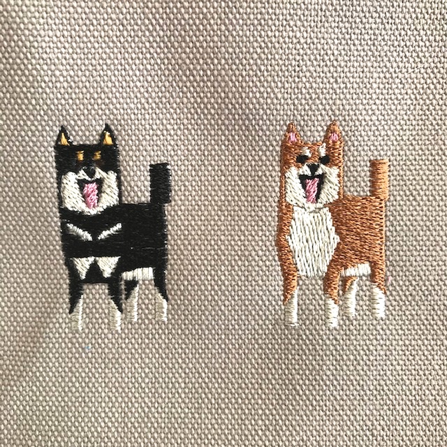 柴！犬刺繍トートバッグ【R-11】6,000円（税別） | バドバドサーカス犬