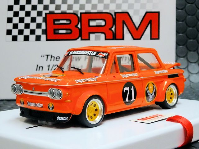 BRM 1/24 ｽﾛｯﾄｶｰ BRM-065◇BRM NSU TT ”JAGERMEISTER” #71/ W.BERGMEISTER - NSU  TROPHY 1/24 イエーガーマイスター！☆再入荷しました！！ | NASCAR・スロットカー・ミニカーの専門店<<サッキーズ・コレクションズ大阪>>  by CAR-BOX