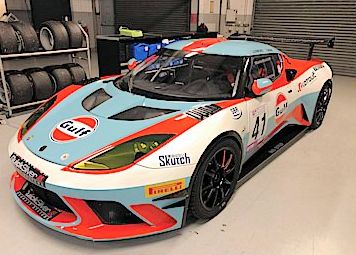 Scalextric 1/32 ｽﾛｯﾄｶｰ C4183◇Lotus Evora GT4 -Gulf Edition- 前後