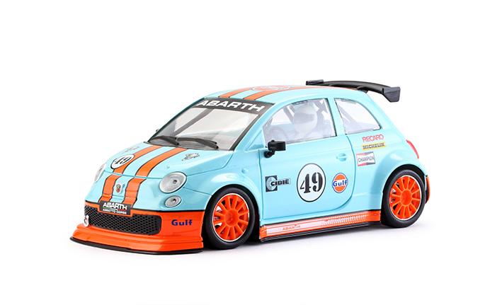 NSR 1/32 ｽﾛｯﾄｶｰ sw◇FIAT500 Abarth Assetto Corse #49/blue ” Gulf