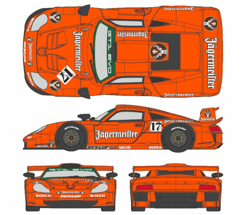 MR-Slotcar 1/32 ｽﾛｯﾄｶｰ MR0124◇ Porsche 911 GT1 Evo #17