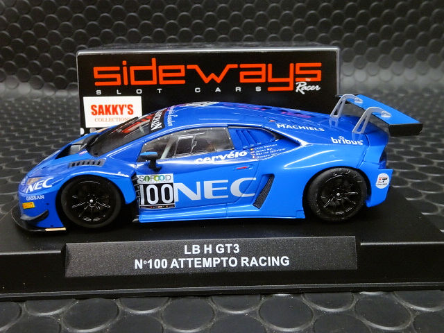 RACER / SIDEWAYS 1/32 ｽﾛｯﾄｶｰ SWCAR01J ◇LAMBORGHINI HURACAN GT3. #100 ”NEC”  ATTEMPTO RACING. BlancPain ウラカンGT3にニューモデル◇入荷！ | NASCAR・スロットカー・ミニカーの専門店<<サッキーズ・コレクションズ大阪>>  by CAR-BOX