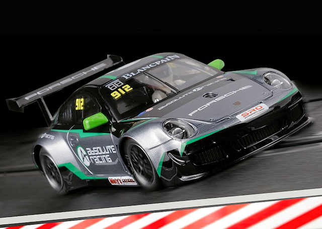 NSR 1/32 ｽﾛｯﾄｶｰ 0345AW◇Porsche 997 Absolute Racing #912 -Green