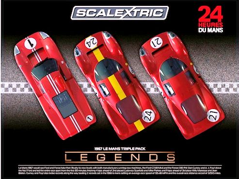 Scalextric 1/32 ｽﾛｯﾄｶｰ C3892A ◇ LeMans 1967 3-car LIMITED-BOX set