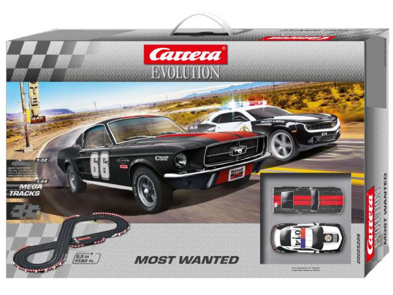 Carrera Evolution 132 ｺｰｽｾｯﾄ 20025228◇MOST WANTED モスト ウォンテッド set シボレー カマロ  のパトカーとフォード マスタングGT、2台入りフルセット 全長5.3ｍ 人気のアメリカンマッスルカーset！☆光るパトカー付き、アナログsetが入荷！  | NASCAR・スロットカー ...