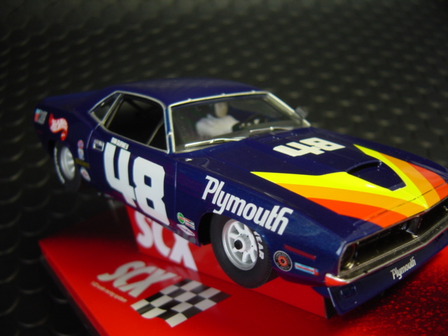 SCX 1/32 ｽﾛｯﾄｶｰ 63580◇ Plymouth Barracuda #48 Dan Gurney