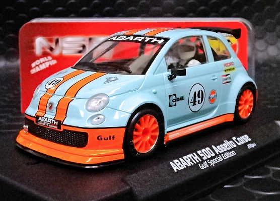 NSR 1/32 ｽﾛｯﾄｶｰ 0084sw◇FIAT500 Abarth Assetto Corse #49/blue