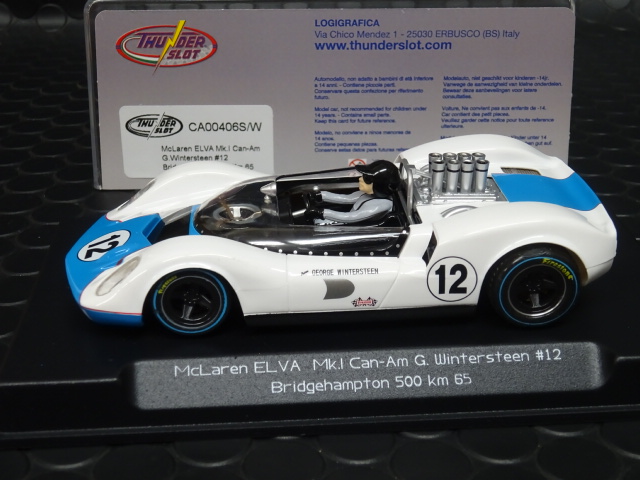 Thunder Slot 1/32 ｽﾛｯﾄｶｰ CA00406-SW◇McLaren ELVA Mk1. #12/George  Wintersteen. Bridgehampton 1965 マクラーレンElva MkI ！ ☆入荷しました。 | NASCAR・スロットカー・ミニカーの専門店<<サッキーズ・コレクションズ大阪>>  by CAR-BOX