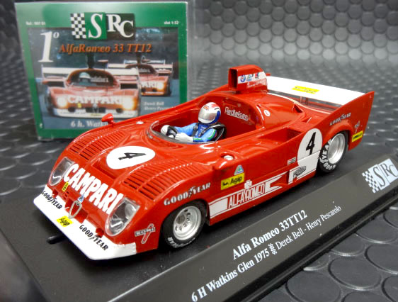 Slot Racing Company 1/32 ｽﾛｯﾄｶｰ SRC 00701◇ALFA ROMEO 33TT12CAMPARI  #4/D.Bell u0026 H.Pescarolo WATKINS GLENN 1975 SRC新製品、アルファ33TT12が早くも入荷！☆絶対に後悔させない超お勧めモデル！！  | NASCAR・スロットカー・ミニカーの専門店u003cu003cサッキーズ ...