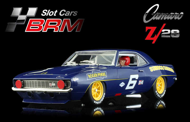 BRM 1/24 ｽﾛｯﾄｶｰ BRM196 ◇ Camaro Z28 TransAm Laguna Seca 1969 #6